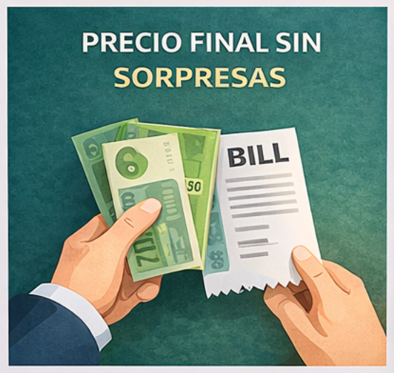 Precio final sin sorpresas