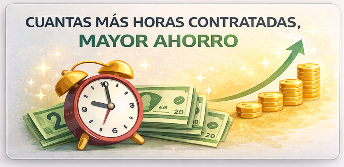 Cuántas más horas, mayor ahorro